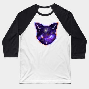 Cosmos iridescent milky way space cat Baseball T-Shirt